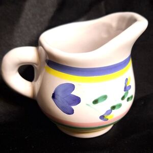 Discontinued Calecea Creamer~Italian Pottery~Giardino~Small Pitcher~Antique